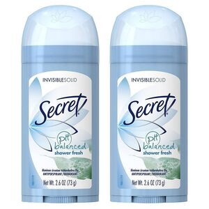 Secret 2 Pack Invisible Solid Antiperspirant Deodorant Unscented 2.6 oz